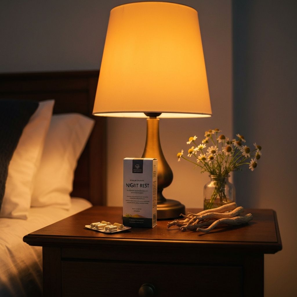 Night rest complex with natural sleep-supporting botanicals in soft packaging